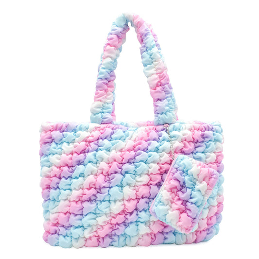 Quilted Tie Dye Tote Bag