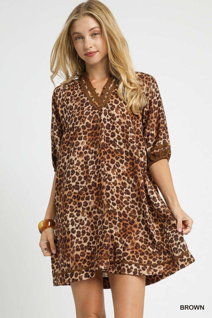Leopard Print Mini Dress