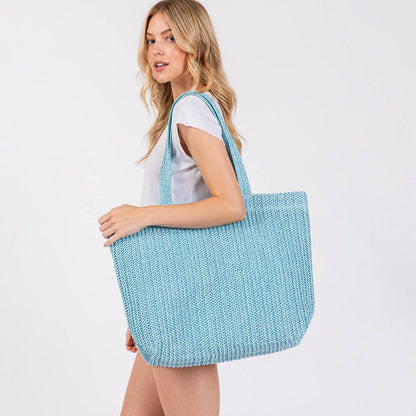 Crochet Straw Beach Bag