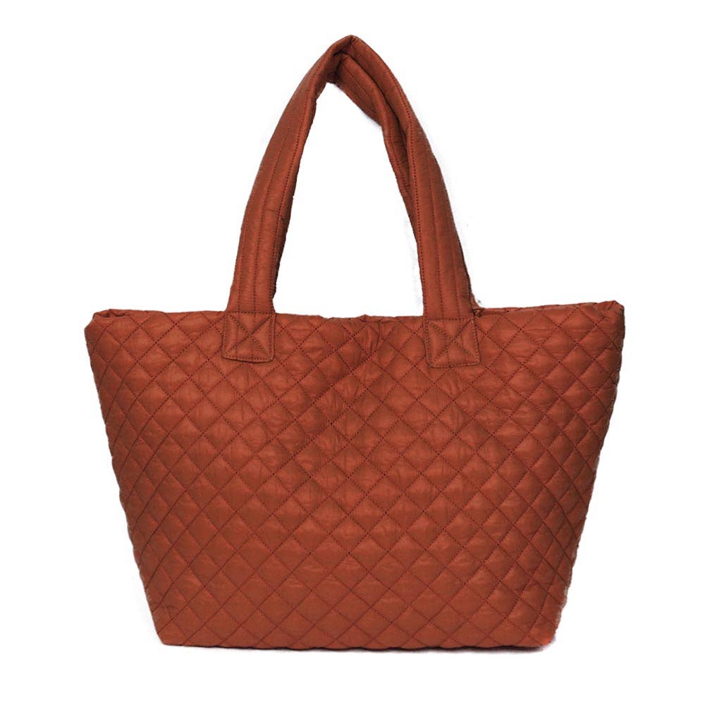 Quilted Padded Puffer Tote Bag