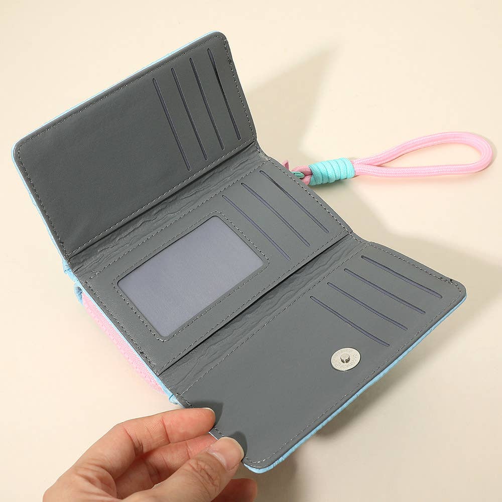 Compact Zip Around Wristlet Wallet