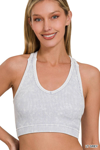 Stone Washed Racerback Tank Top