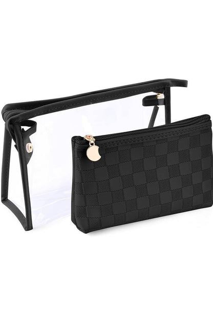 Duo Checkered Cosmetic Makeup Travel Set