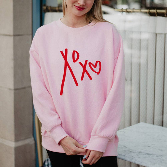 XOXO Heart Graphic Sweatshirt