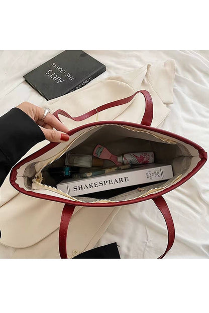Cherry Leather Tote Bag