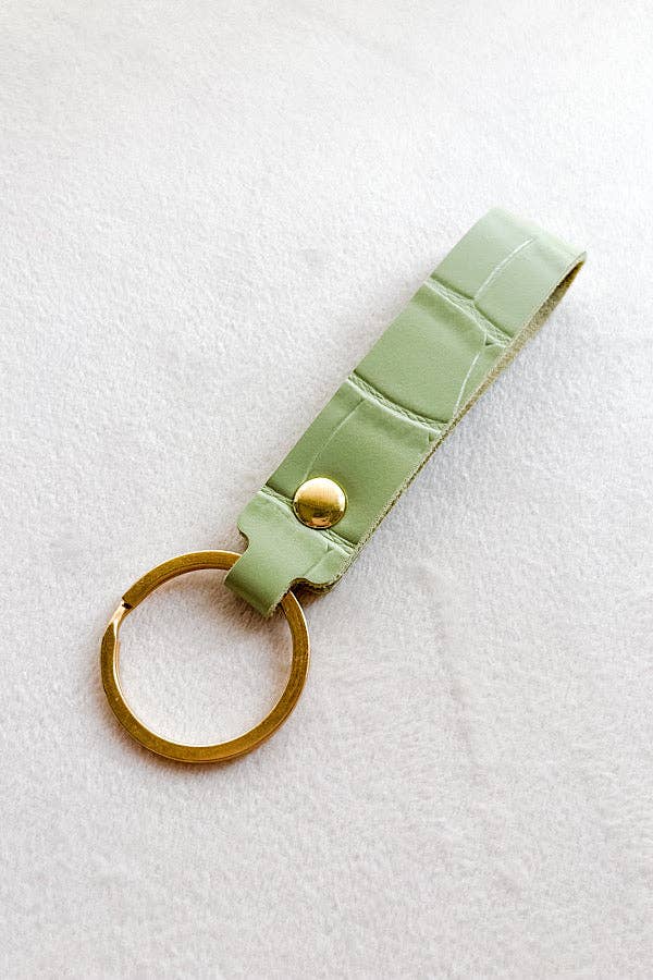 Faux Leather Keychain