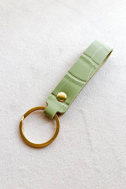Faux Leather Keychain