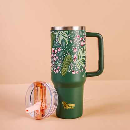 40 oz Lifestyle Flip Straw Tumbler-Jolly Sprig