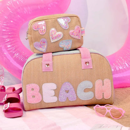 Straw 'Beach' Duffle Bag