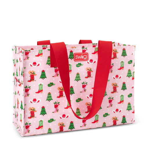 Swig Laminated Tote Large Howdy Holidays
