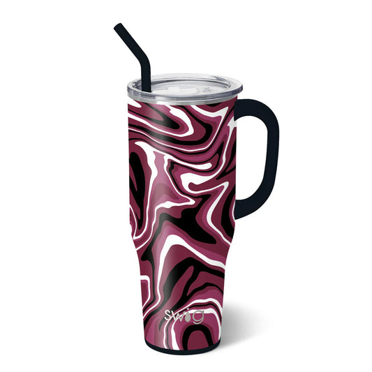 Swig Mega 40 oz Maroon/Black Swirl
