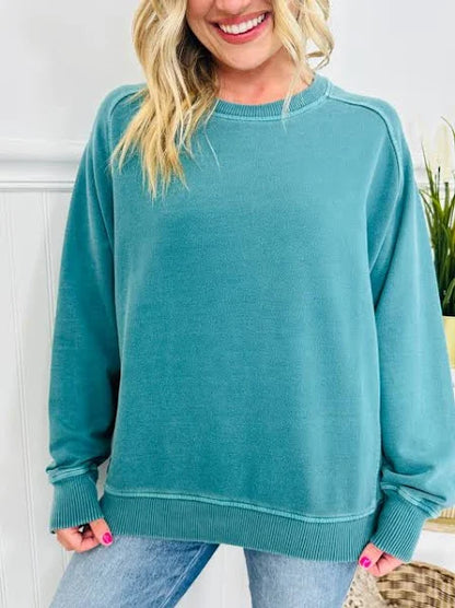 Washed Round-neck Sweatshirts